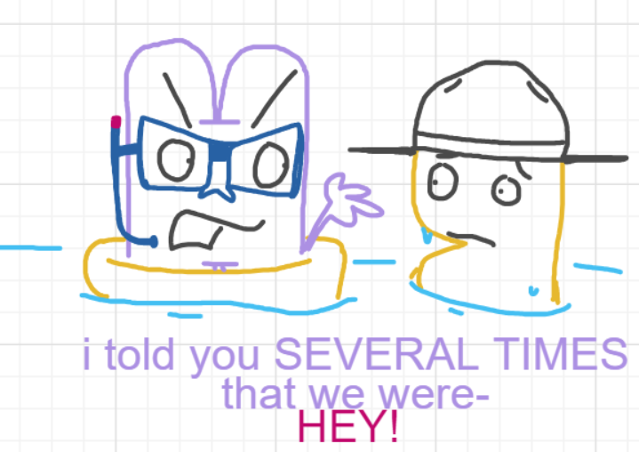 A panel from Ready Oar Knot, episode three of the Board Boards object show by Furretwalk/WalkingFurret.